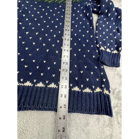 Vtg Illustrations Sweater Knit M Hong Kong Cabin Fever Fair Isle Hearts - Picture 5 of 6